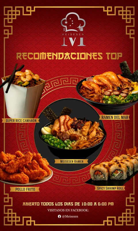 Recomendaciones del menú, diseño para Meisesen